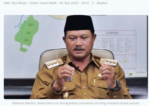 Walikota Madiun Targetkan Prevalensi Stunting Jadi 4 Persen