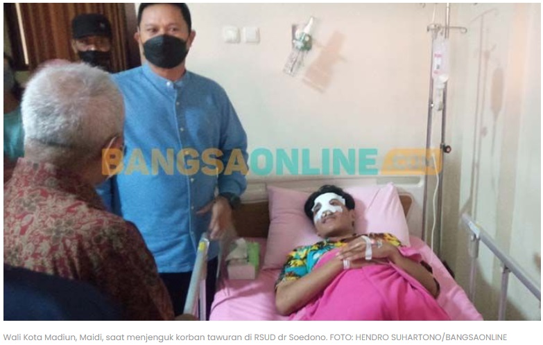 Wali Kota Madiun Jenguk Korban Tawuran, Berikan Sangu kepada Pemuda yang Hendak Menikah