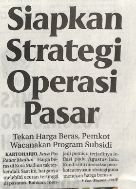 Siapkan Strategi Operasi Pasar,Tekan Harga Beras,Pemkot Wacanakan Program Subsidi