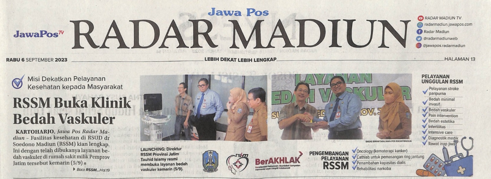 RSSM Buka Klinik Bedah Vaskuler