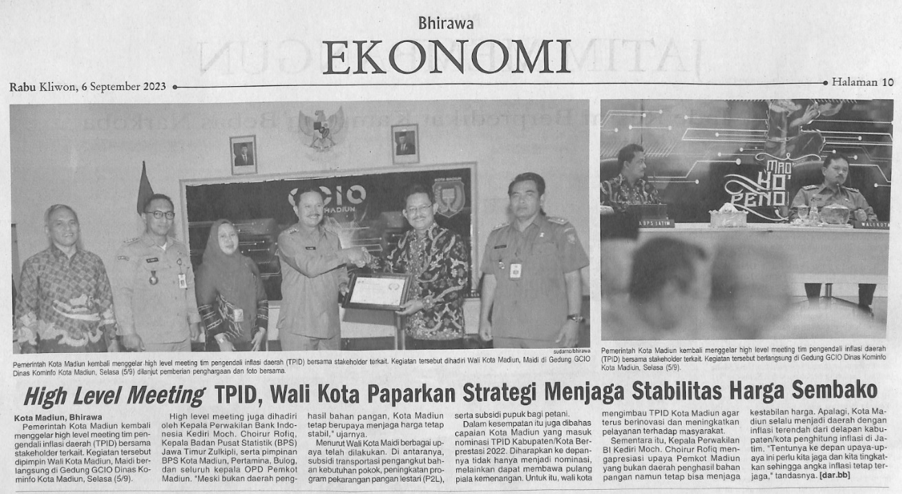 High Level Meeting TPID, Wali Kota Paparkan Strategi Menjaga Stabilitas Harga Sembako