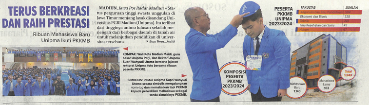 Terus Berkreasi Dan Raih Prestasi, Ribuan Mahasiswa Baru Unipma Ikuti PKKMB
