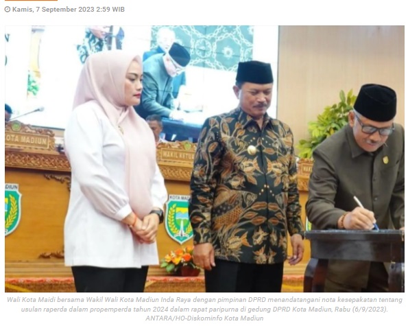 DPRD dan Pemkot Madiun usulkan sembilan raperda dalam Propemperda 2024