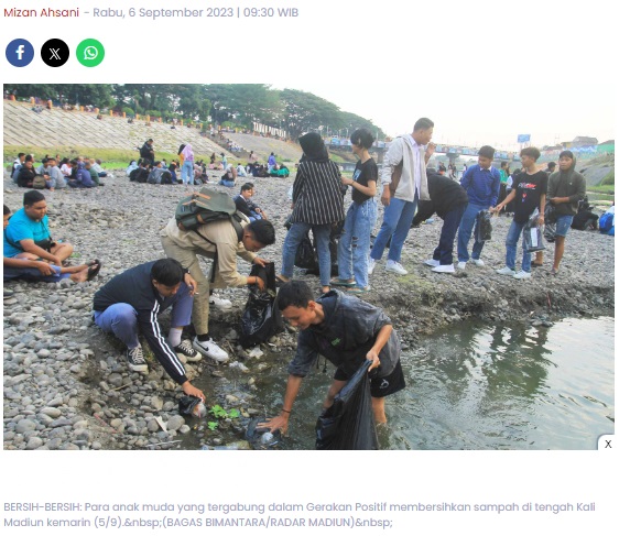 Salut! Anak Muda Kota Madiun Kompak Bersih Sungai