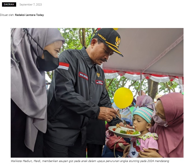 Pemkot Madiun Target 2024 Angka Stunting Tinggal 6 Persen
