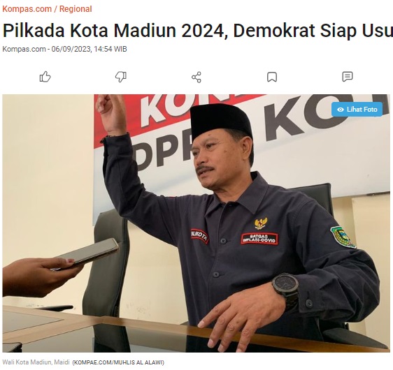 Pilkada Kota Madiun 2024, Demokrat Siap Usung Maidi Lagi