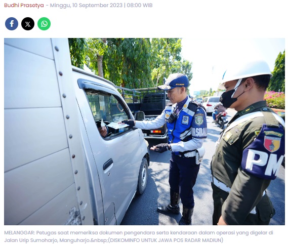 Tertibkan Truk ODOL yang Lewat Kota, Petugas Gabungan Tilang 10 Kendaraan