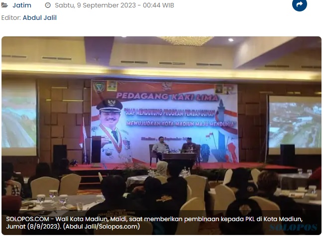 Pemkot Madiun Relokasi Puluhan PKL ke Lapak UMKM Rimba Dharma