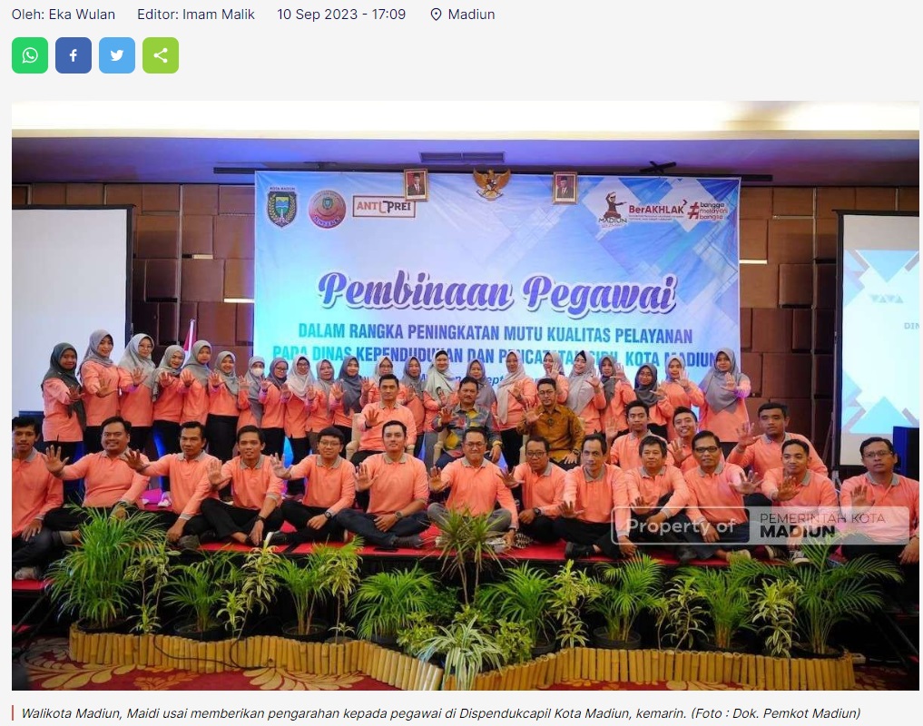 Walikota Ingatkan Pelayanan ke Masyarakat Tak Boleh Lambat