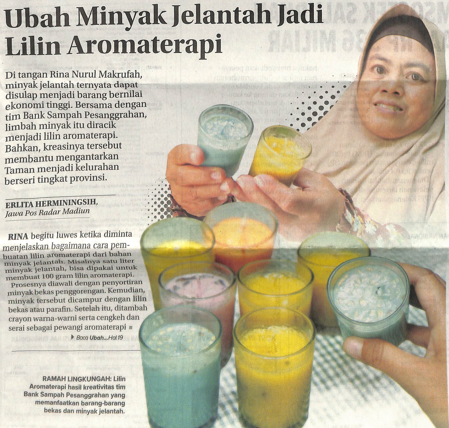 Ubah Minyak Jelantah Jadi Lilin Aromaterapi