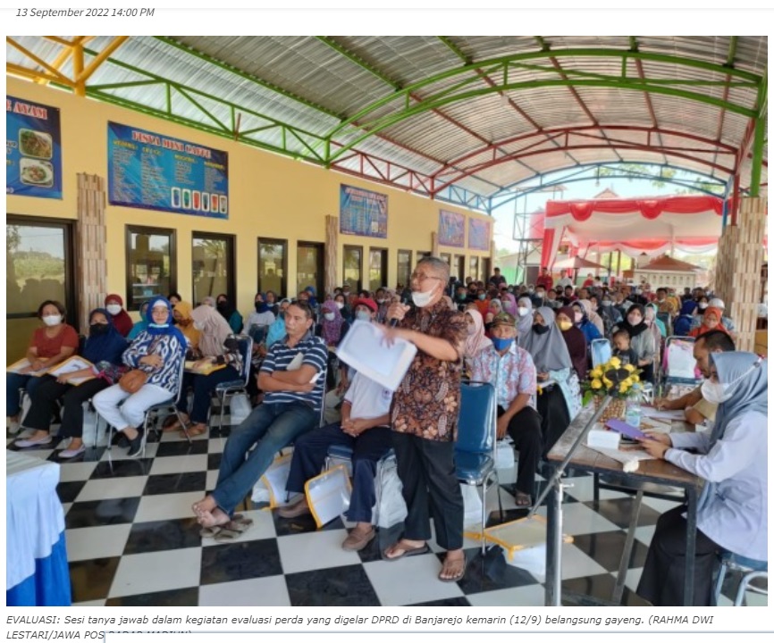 DPRD Kota Madiun Adakan Evaluasi Perda Bersama Warga