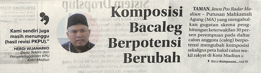 Komposisi Bacaleg Berpotensi Berubah