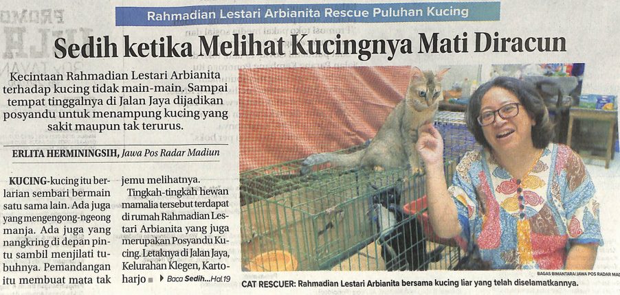 Rahmadian Lestari Arbianita Rescue Puluhan Kucing, Sedih Ketika Melihat Kucingnya Mati Diracun