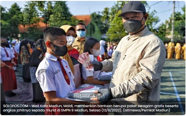 Tekan Inflasi, Pemkot Madiun Beri 6.000 Murid Kain Seragam Gratis & Biaya Jahit