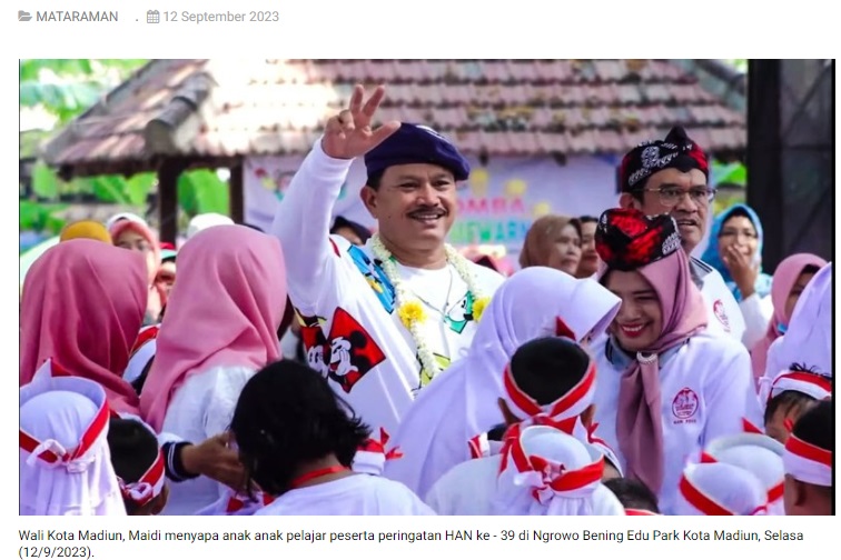 Peringati HAN 2023, Wali Kota Madiun : Anak Kota Madiun Harus Berkualitas untuk merebut Generasi Emas 2045