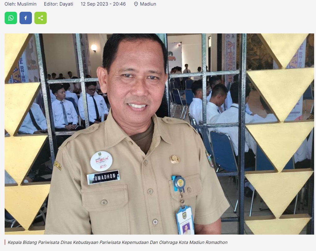 Tes Wawancara Pemilihan Kakang Mbakyu Duta Wisata Kota Madiun 2023