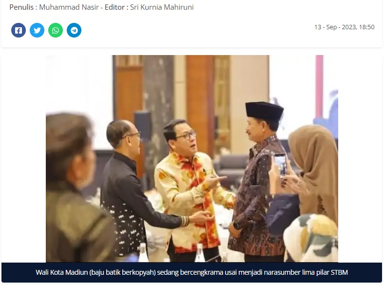 Terbukti Sukses Kelola STBM, Wali Kota Madiun Jadi Narasumber Rakornas Kemenkes