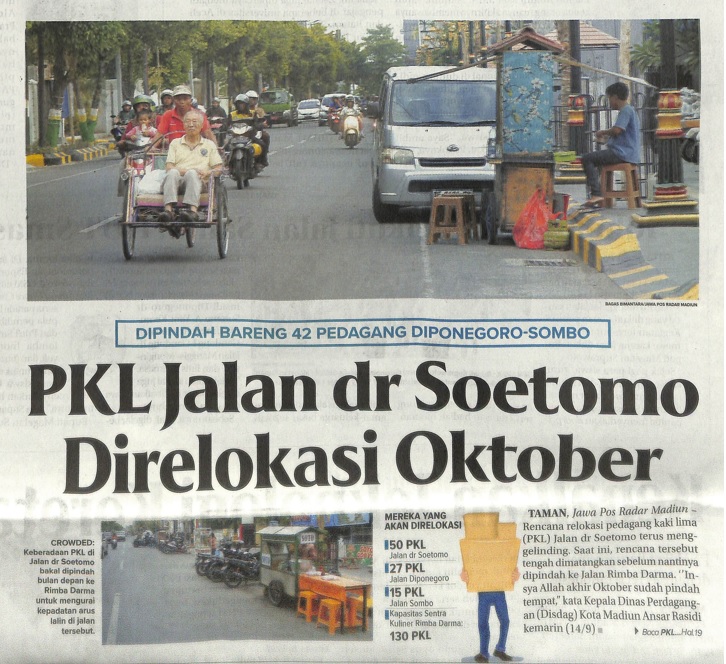 Pindah Bareng 42 Pedagang Diponegoro-Sombo, PKL Jalan dr Soetomo Direlokasi Oktober