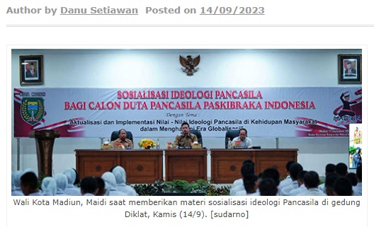 Wali Kota Madiun Minta Paskibra Jadi Contoh Generasi Muda