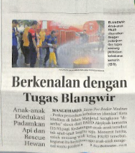 Berkenalan Dengan Tugas Blangwir, Anak-anak Diedukasi Padamkan Api dan Rescue Hewan