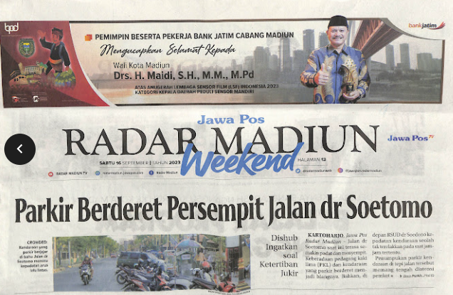 Parkiran Berderet Persempit Jalan dr Soetomo, Dishub Ingatkan Soal Ketertiban Jukir