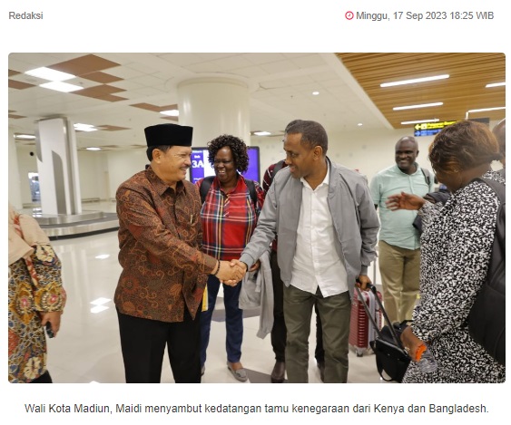 Delegasi Kenya dan Bangladesh Tiba di Kota Madiun