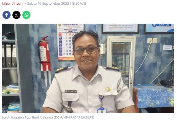 Sikokom, Inovasi Layanan Kelurahan Sogaten yang Permudah Warga Madiun