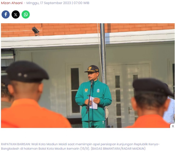 Sugeng Rawuh! Kota Madiun Siap Sambut Delegasi Kenya-Bangladesh