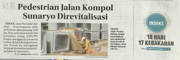Pedestrian Jalan Kompol Sunaryo Direvitalisasi
