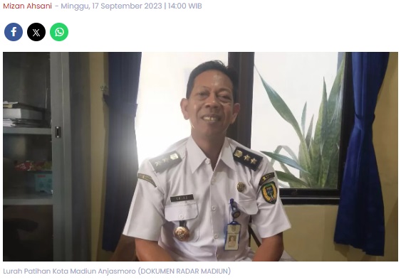 Lurah Patihan Kota Madiun Buka Layanan Pengaduan 24 Jam