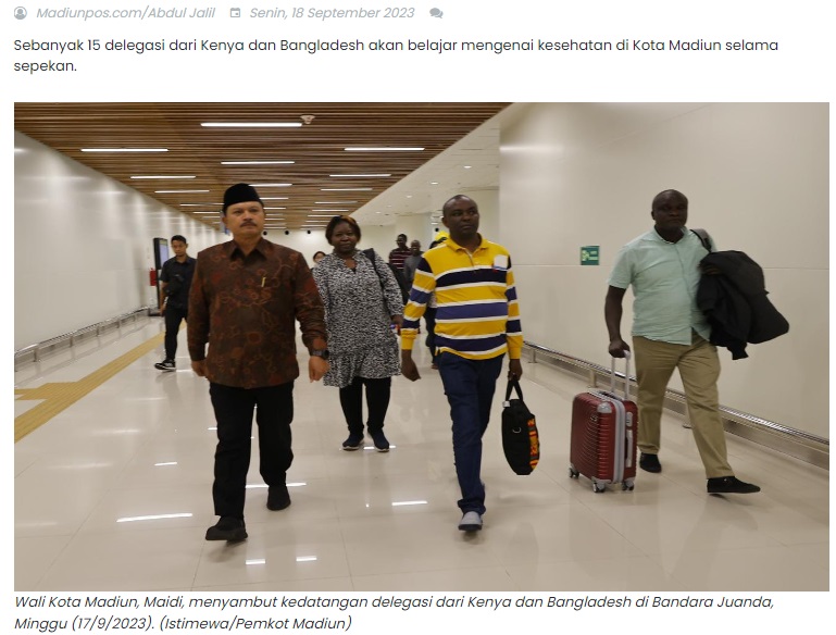 Delegasi dari Bangladesh & Kenya di Madiun Sepekan untuk Belajar soal Kesehatan