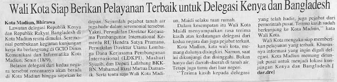 Wali Kota Siap Berikan Pelayanan Terbaik untuk delegasi Kenya dan Bangladesh