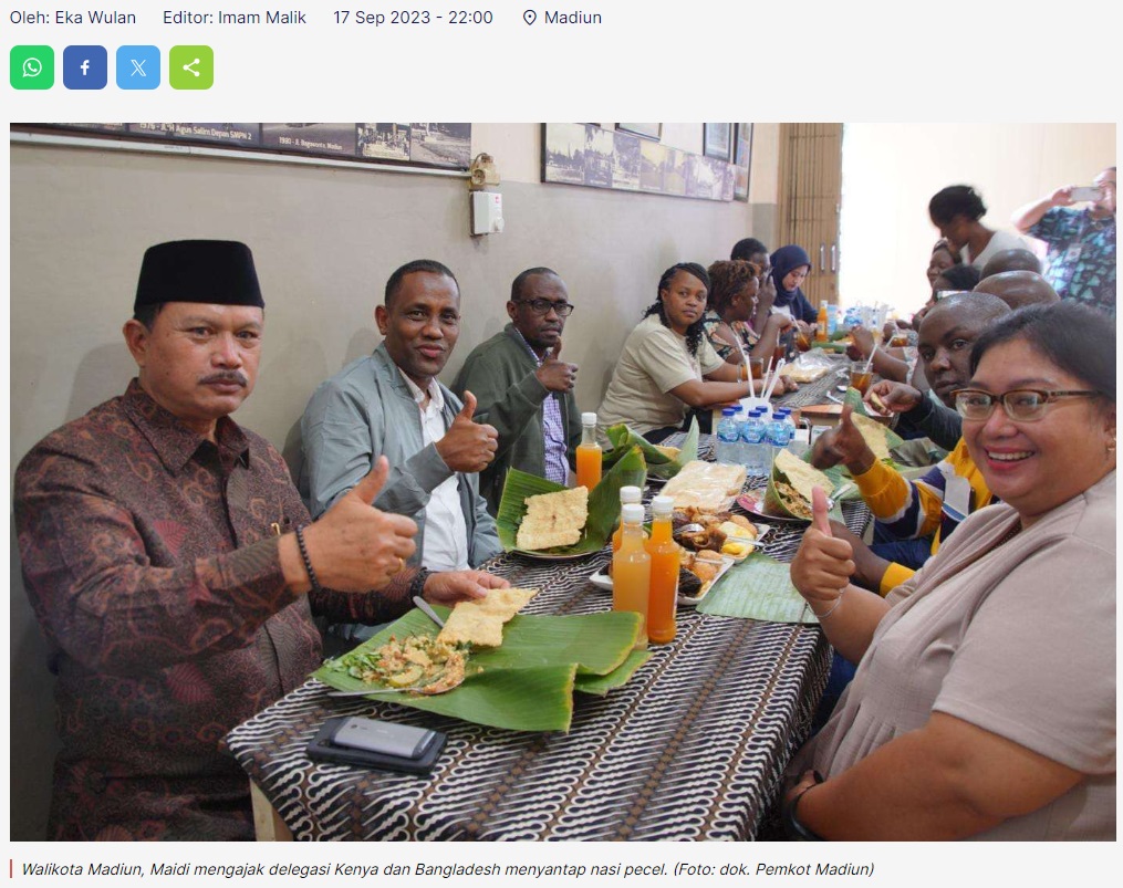 Delegasi Kenya dan Bangladesh Terkesima dengan Kota Madiun