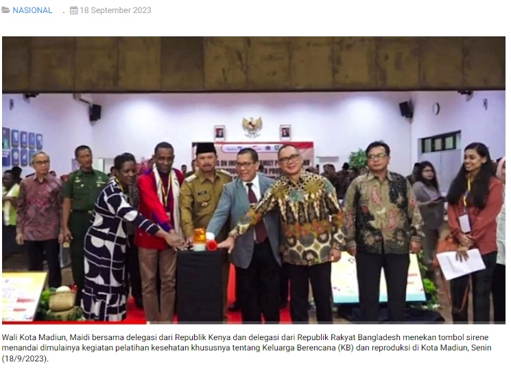 Delegasi Kenya dan Bangladesh Lawatan ke Kota Madiun Ikuti Pelatihan Kesehatan