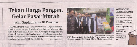 Tekan Harga Pangan, Gelar Pasar Murah, Jatim Suplai Beras 18 Provinsi