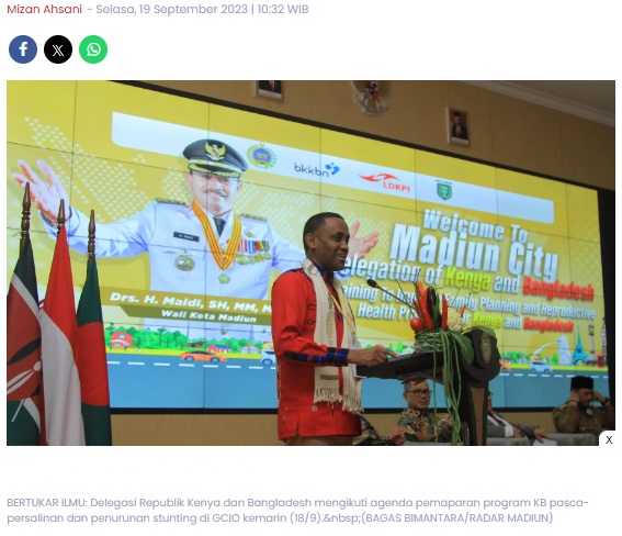 Kota Madiun Sukses Jalankan Program KB, Kenya-Bangladesh Ingin Tiru Resepnya