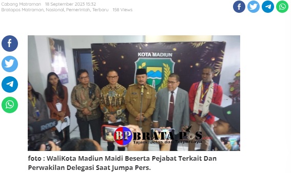 Walikota Madiun Siap Berikan Pelayanan Terbaik, Buat Delegasi Kenya Dan Bangladesh