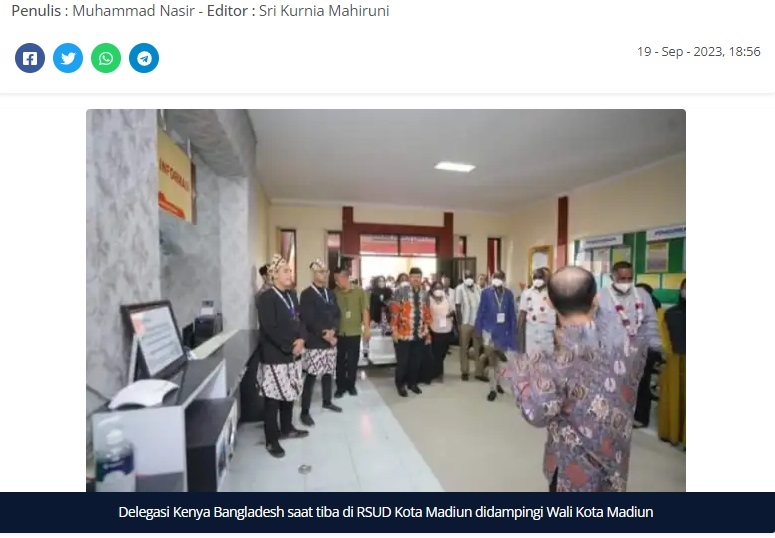 Wali Kota Madiun Dampingi Delegasi Kenya-Bangladesh di RSUD Kota Madiun