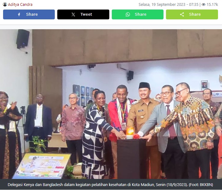 Delegasi Kenya Belajar KB ke Indonesia, Kota Madiun Jadi Tuan Rumah