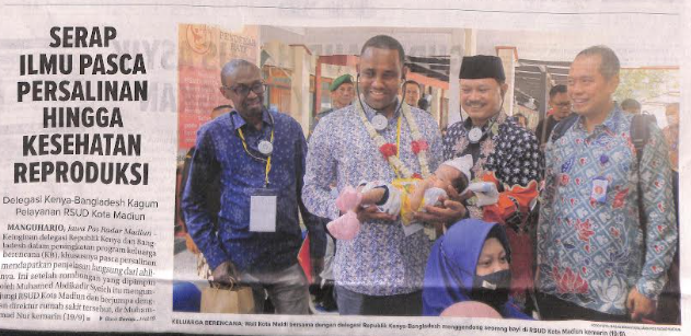 Serap Ilmu Pasca Persalinan Hingga Kesehatan Reproduksi, Delegasi Kenya-Bangladesh Kagum Pelayanan RSUD Kota Madiun