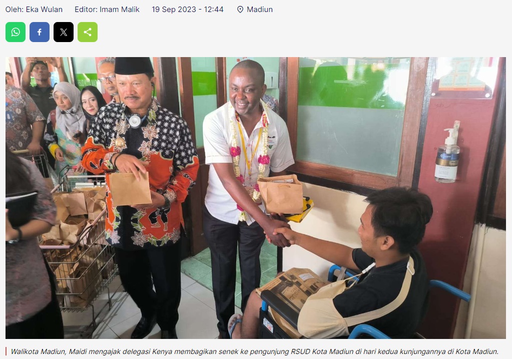 Walikota Ajak Delegasi Kenya dan Bangladesh Kunjungi RSUD Kota Madiun