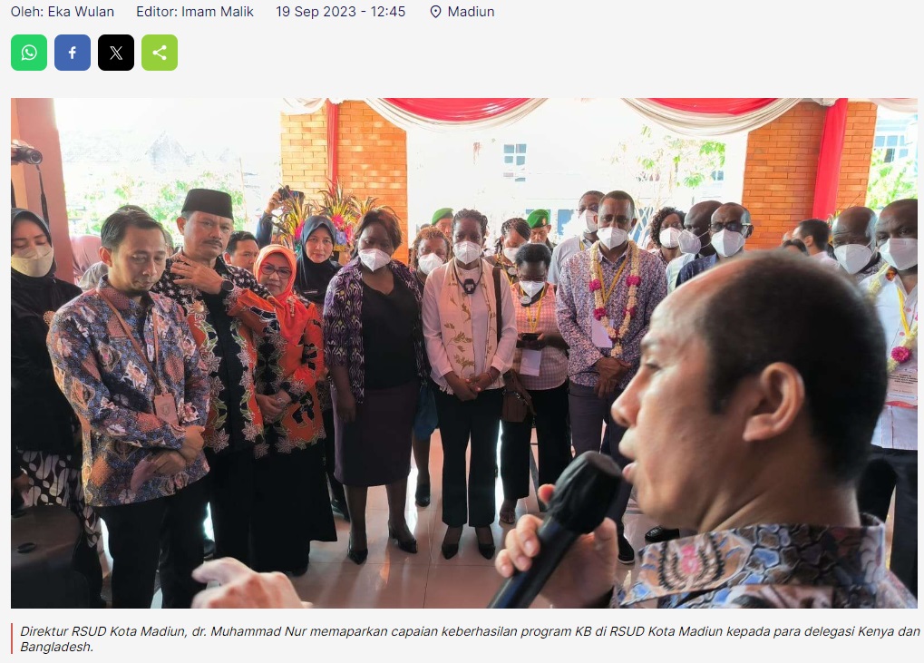Delegasi Kenya-Bangladesh Takjub dengan Program KB di Kota Madiun