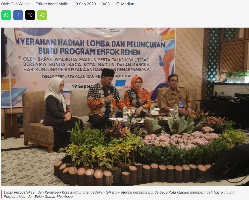 Dinas Perpustakaan Gelar Talkshow Peringati Bulan Gemar Membaca