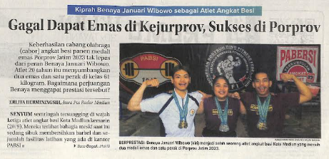 Kiprah Benaya Januari Wibowo sebagai Atlet Angkat Besi, Gagal Dapat Emas di Kejurprov, Sukses di Proprov