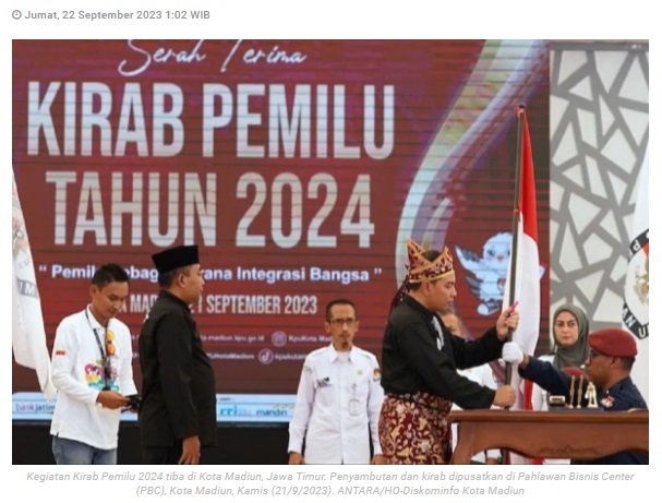 KPU Kota Madiun terima arak-arakan Kirab Pemilu 2024