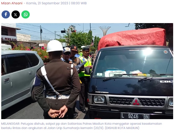 Dinilai Tak Layak Jalan, Lima Angkutan Ini Ditilang Petugas
