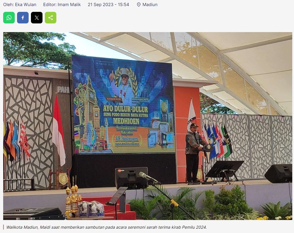 Walikota Madiun Ingatkan KPU-Bawaslu Wujudkan Demokrasi Sehat