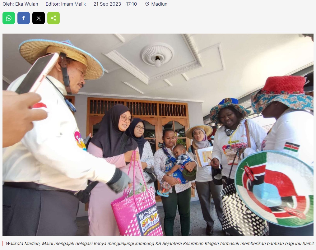 Walikota Ajak Delegasi Kenya Kunjungi Kampung KB Sejahtera