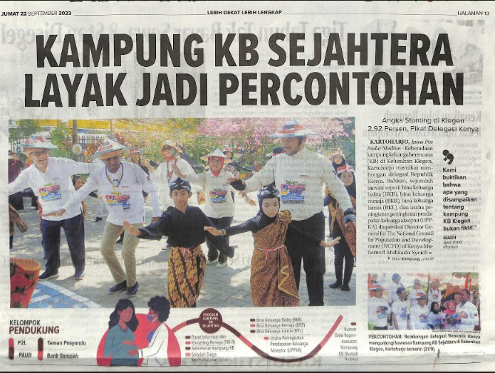 Kampung KB Sejahtera Layak Jadi Percontohan, Angka Stunting di Klegen 2,92 Persen, Pikat Delegasi Kenya
