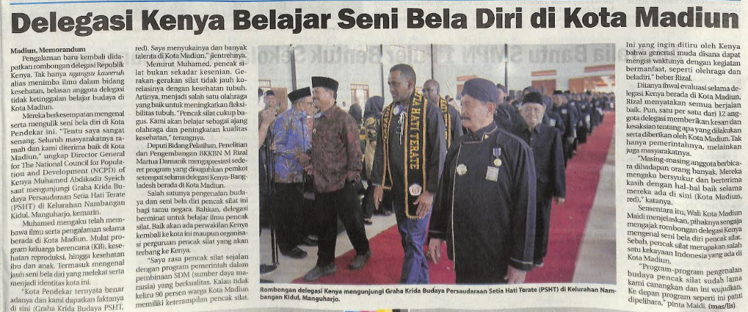 Delegasi Kenya Belajar Seni Bela Diri di Kota Madiun